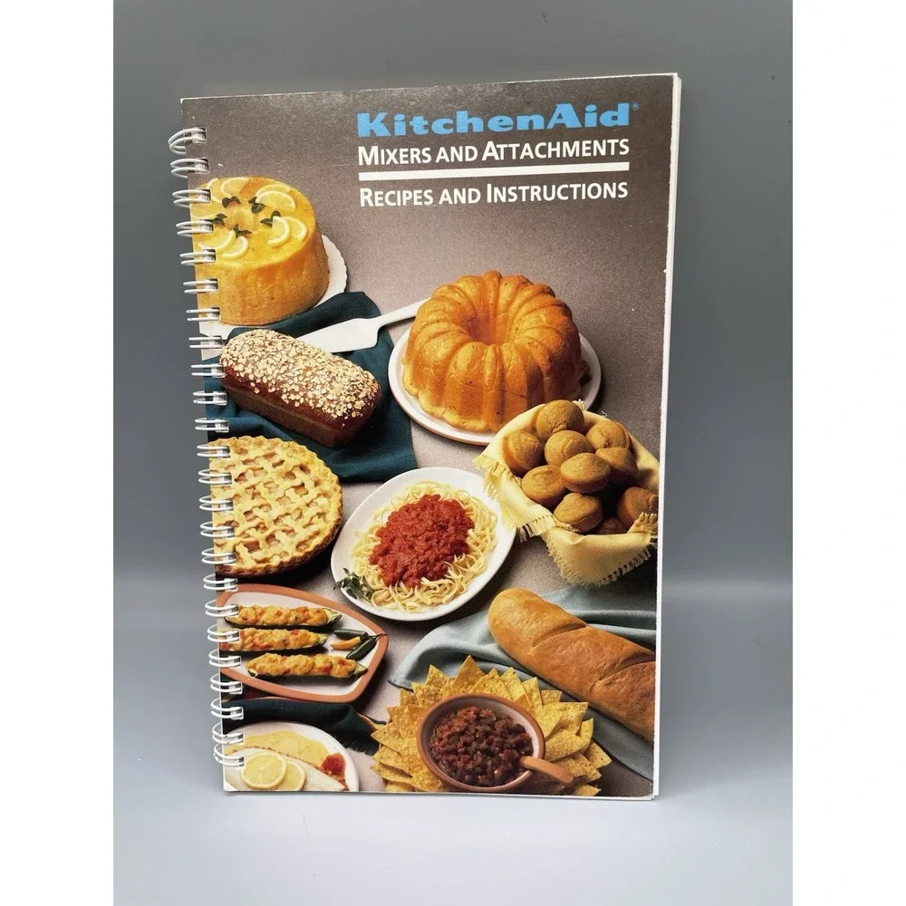 Vtg 1989 KitchenAid K5SS KSM5 Mixers and Attachments Recipes and‎ Instructions